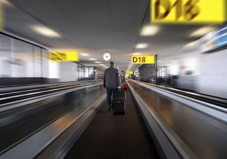 Tappeto mobile in un aeroporto